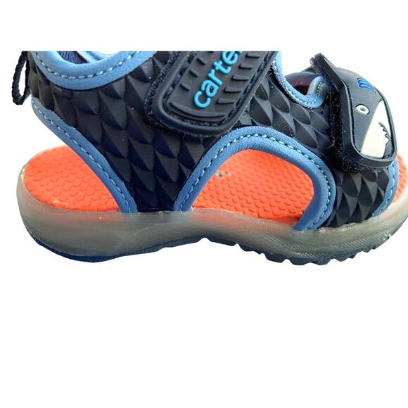 Carter's Boys Infant Toddler Light Up Sandals - Navy 4 NWT - Picture 3 of 9